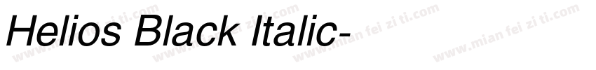 Helios Black Italic字体转换